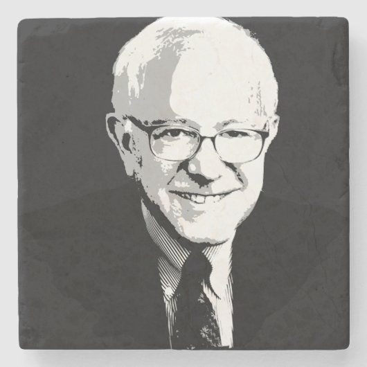 Bernie Sanders Face Stenen Onderzetter (Voorkant)