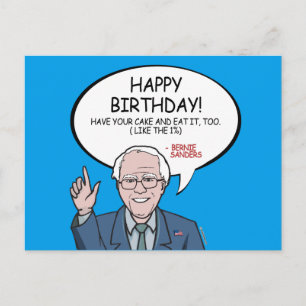 Bernie Sanders Greeting - Happy Birthday -.png Briefkaart