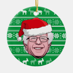 BERNIE SANDERS Hanukka Keramisch Ornament