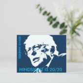 Bernie Sanders "HINDSIGHT IS 20/20 Briefkaart (Staand voorkant)