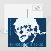 Bernie Sanders "HINDSIGHT IS 20/20 Briefkaart (Voorkant / Achterkant)