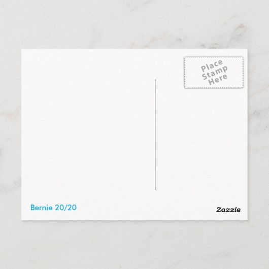 Bernie Sanders "HINDSIGHT IS 20/20 Briefkaart (Achterkant)
