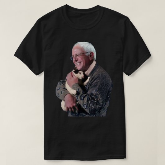 Bernie Sanders Hugging Cat Shirt Cute Animal Lover (Design voorkant)