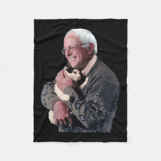 Bernie Sanders Hugging Cat Shirt Cute Animal Lover Fleece Deken