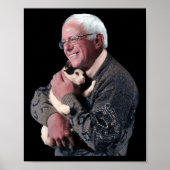 Bernie Sanders Hugging Cat Shirt Cute Animal Lover Poster (Voorkant)