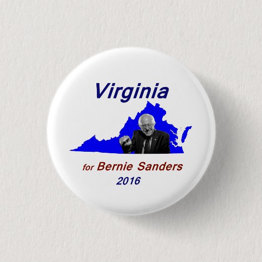 Bernie Sanders in de omtrek van Virginia Ronde Button 3,2 Cm (Voorkant)