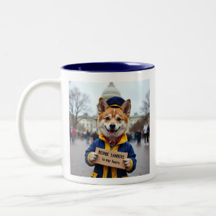 Bernie Sanders is mijn held Tweekleurige Koffiemok