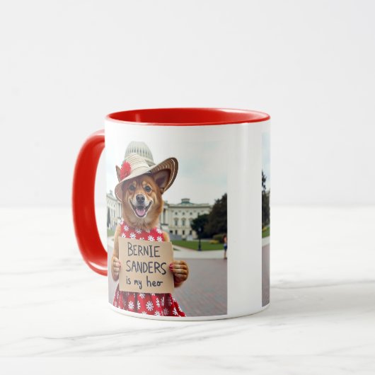 Bernie Sanders is mijn Schattigee hond Mok (Voorkant links)