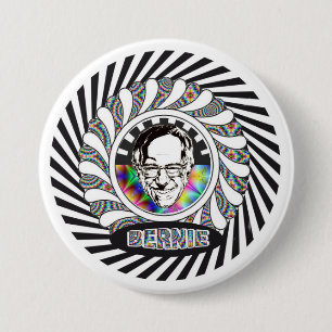 Bernie Sanders is Psychedelic Ronde Button 7,6 Cm