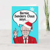 Bernie Sanders-kerstKaart - Bernie Sanders Cla Feestdagen Kaart (Voorkant)
