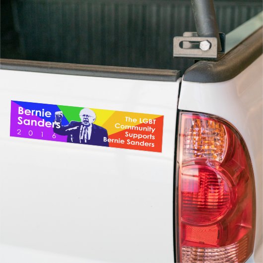 Bernie Sanders LGBT Support Bumpersticker (Op Truck)
