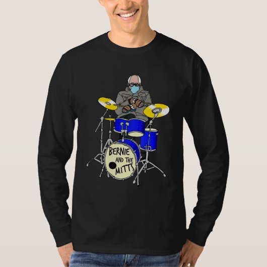 Bernie Sanders Mittens Drumming Drum Inauguration T-shirt (Voorkant)