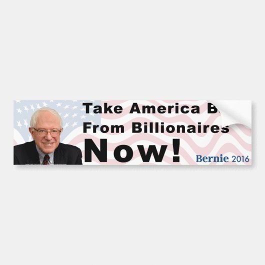 Bernie Sanders neemt Amerika terug Bumpersticker (Voorkant)