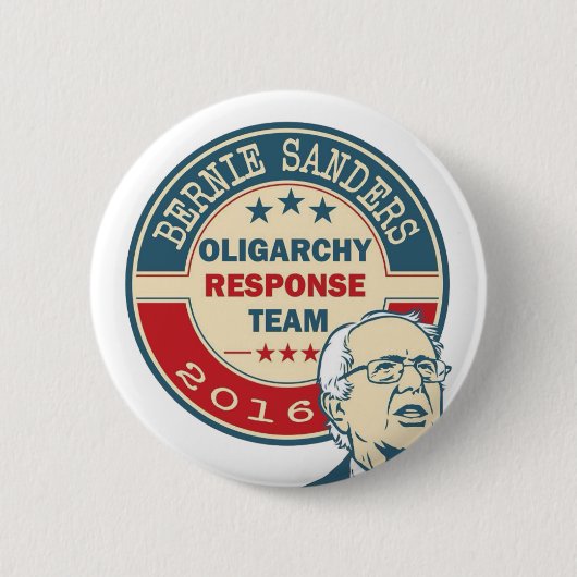 Bernie Sanders - Oligarchy Response Team Ronde Button 5,7 Cm (Voorkant)