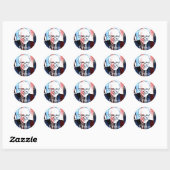 Bernie Sanders Ondersteuning Digitale Kunst Sticke Ronde Sticker (Vel)