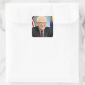 Bernie Sanders Ondersteuning Digitale Kunst Sticke Vierkante Sticker (Tas)