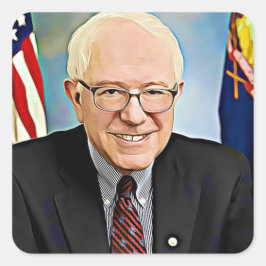 Bernie Sanders Ondersteuning Digitale Kunst Sticke Vierkante Sticker