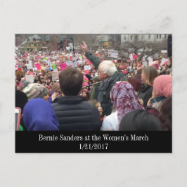 Bernie Sanders op het Briefkaart van de Vrouwenmar