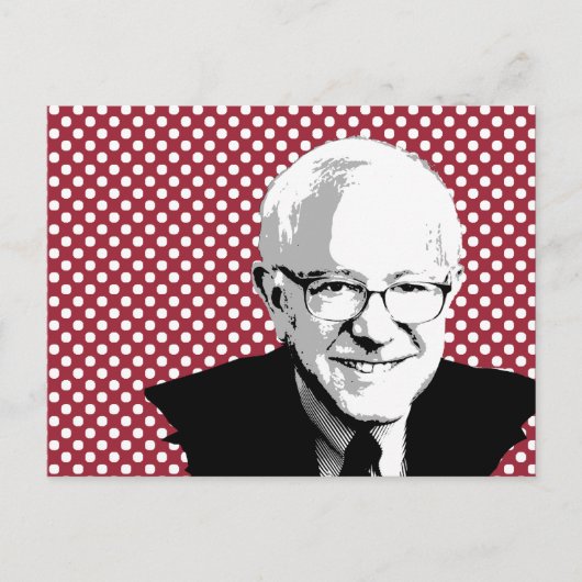 BERNIE SANDERS POP ART BRIEFKAART (Voorkant)