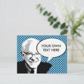 BERNIE SANDERS POP ART BRIEFKAART (Staand voorkant)