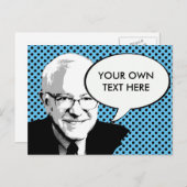 BERNIE SANDERS POP ART BRIEFKAART (Voorkant / Achterkant)