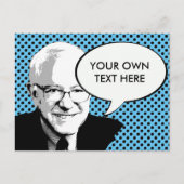 BERNIE SANDERS POP ART BRIEFKAART (Voorkant)