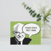BERNIE SANDERS POP ART BRIEFKAART (Staand voorkant)