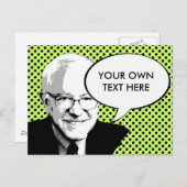 BERNIE SANDERS POP ART BRIEFKAART (Voorkant / Achterkant)