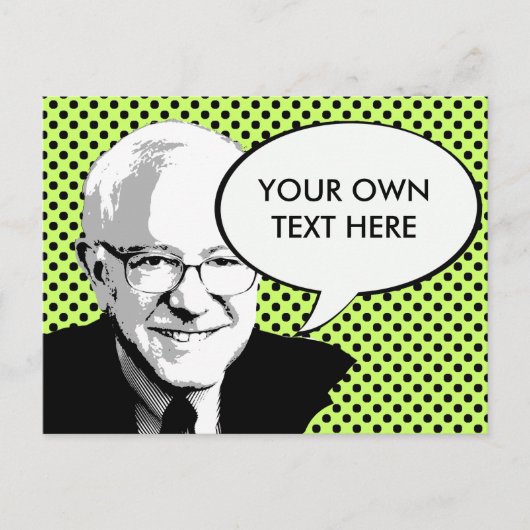 BERNIE SANDERS POP ART BRIEFKAART (Voorkant)