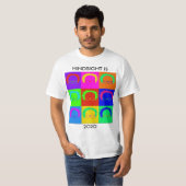 Bernie Sanders Pop Art: "HINDSIGHT IS 20/20 T-shir T-shirt (Voorkant volledig)