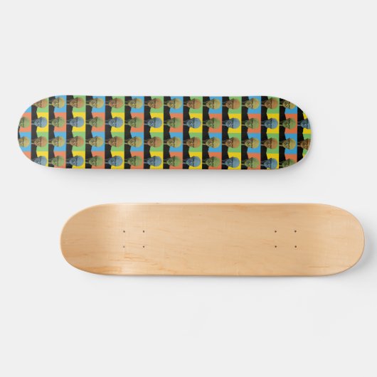 Bernie Sanders Pop-Art Skateboard (Horizontaal)