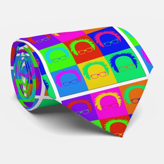 Bernie Sanders Pop Art Stropdas (Opgerold)