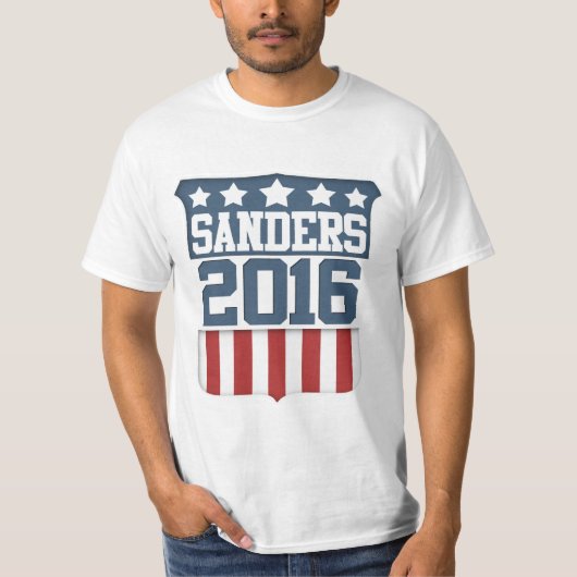 Bernie Sanders President 2016 Shield T-shirt (Voorkant)