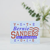 Bernie Sanders President 2016 Verkiezingsdemocraat Briefkaart (Staand voorkant)