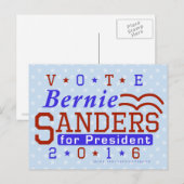 Bernie Sanders President 2016 Verkiezingsdemocraat Briefkaart (Voorkant / Achterkant)