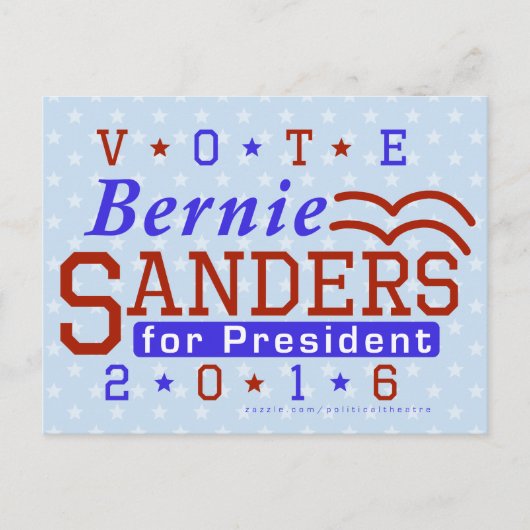 Bernie Sanders President 2016 Verkiezingsdemocraat Briefkaart (Voorkant)