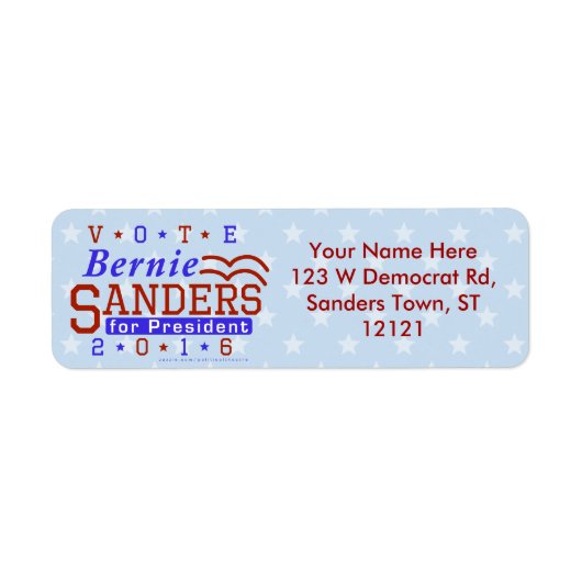 Bernie Sanders President 2016 Verkiezingsdemocraat Etiket (Voorkant)