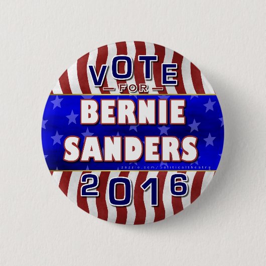 Bernie Sanders President 2016 Verkiezingsdemocraat Ronde Button 5,7 Cm (Voorkant)