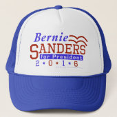 Bernie Sanders President 2016 Verkiezingsdemocraat Trucker Pet (Voorkant)