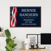 Bernie Sanders President V3 Poster (Thuiskantoor)