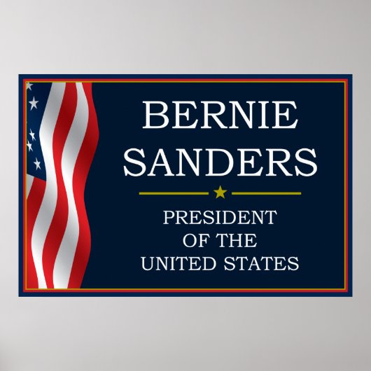 Bernie Sanders President V3 Poster (Voorkant)
