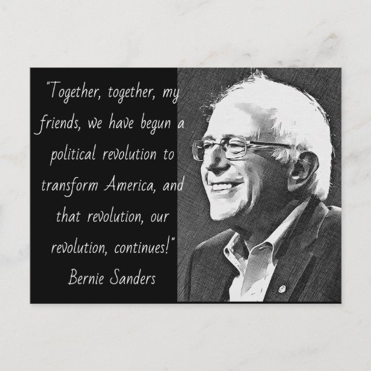 Bernie Sanders Quote Political Nostalgia Briefkaart (Voorkant)