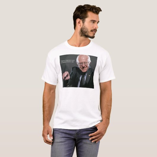 Bernie Sanders Quote T-shirt (Voorkant volledig)