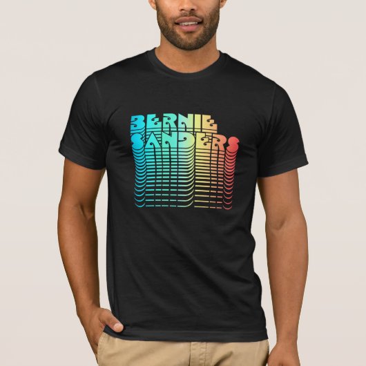 Bernie Sanders Retro 70s 80s T-shirt (Voorkant)