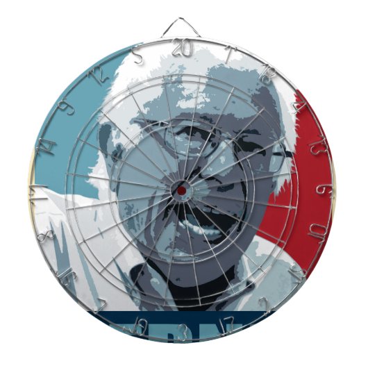 Bernie Sanders Retro Dartbord (Voorkant)