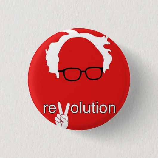 Bernie Sanders Revolutie 2016 Ronde Button 3,2 Cm (Voorkant)