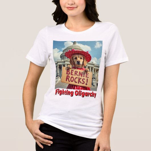 Bernie Sanders Rocks Tri-Blend Shirt (Voorkant)