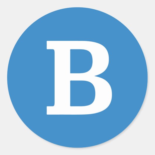 Bernie Sanders Ronde "B" Sticker (Voorkant)