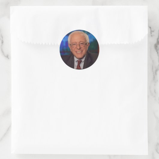 Bernie Sanders Ronde Sticker (Tas)