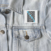 BERNIE sanders tekstueel Vierkante Button 5,1 Cm (In situ)